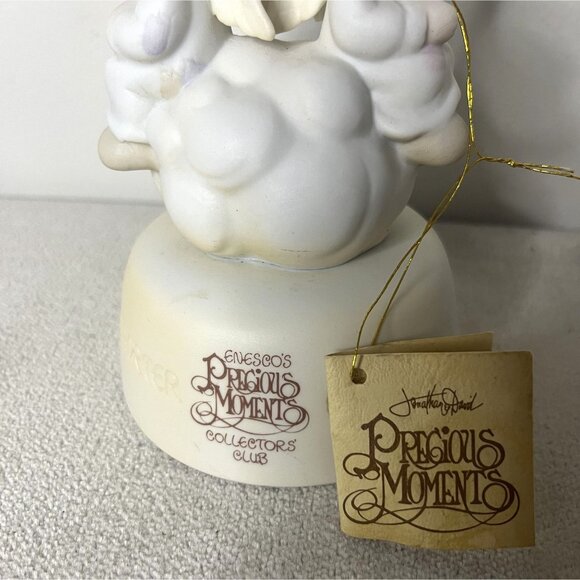 Precious Moments Charter Member Figurine "Angels Sitting On Cloud" 1980 Triangle - Picture 5 of 7